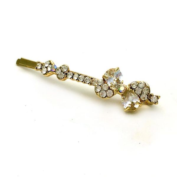 

hair clips & barrettes 6pcs/lot mix color zircon and crystal hairpins women jewelry rhinestone hairgrips accessories headwear girl, Golden;silver