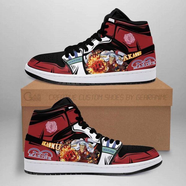 

customization sakazuki akainu sneakers admiral one piece anime shoes fan