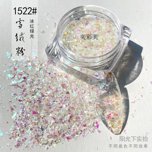 

nail art kits makeup face powder flakes acrylic set1pcs glitter holographic rectangle hexagon manicure nails decora