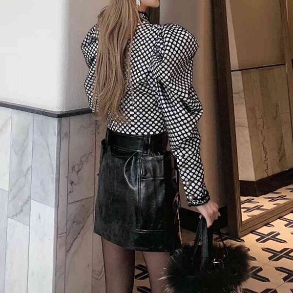 

plaid coats for women o neck long sleeve hit color streetwear plus size short jackets female 2021 clothes, Black;brown