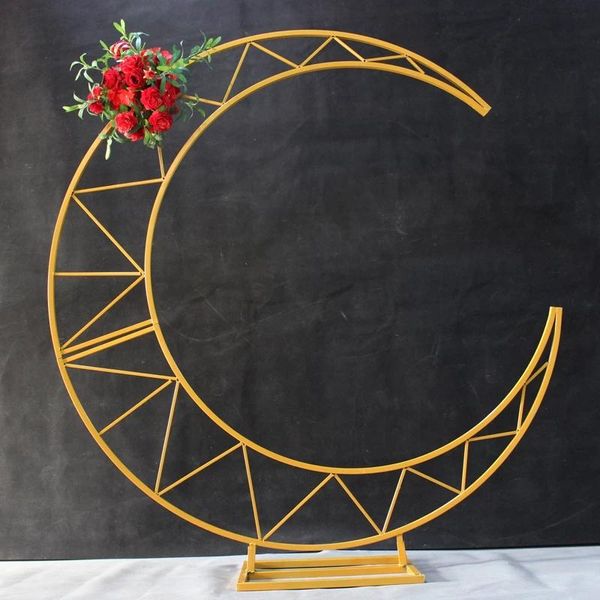 

party decoration moon wedding arch backdrop stand metal iron archhome decor flowers crescent background