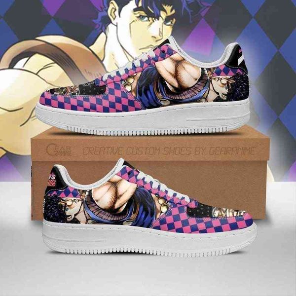 

custom shoes anime fan diy sneakers shoes boots jonathan jotar jojo gift idea mens trainers breathable mh athletic road running nastics