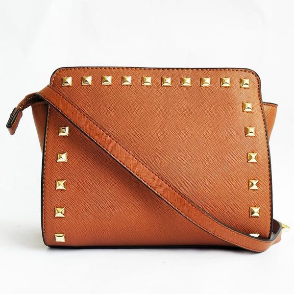 

evening bags 2021 rivet bag european and american fashion trend one shoulder messenger female cross pattern pu leather