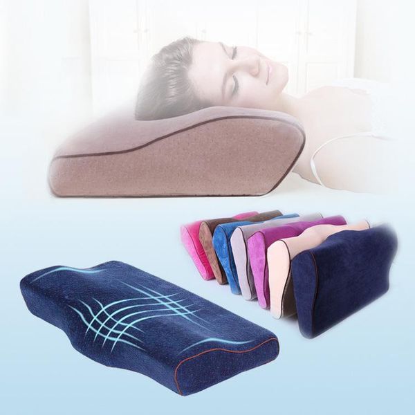 

pillow comfortable cervical orthopedic pillows latex neck care memory foam sleeping bedroom head support travesseiro