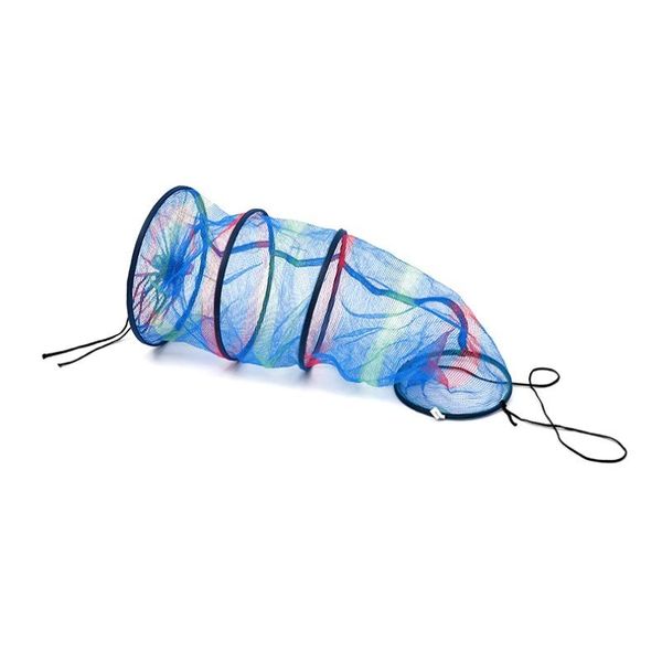 

mini fishing basket three tiered collapsible colorful lightweight portable crab lobster shrimp fish storage creel net 25 * 65cm accessories