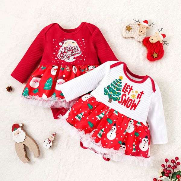 

xmas prmpers kids christmas dress fashion jumpsuits baby girls cute winter long sleeve clothing chidren styles 2 colors, Blue