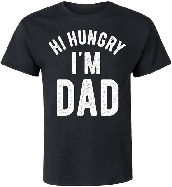 

men's t-shirts hi hungry i'm dad - short sleeve graphic t-shirt, White;black