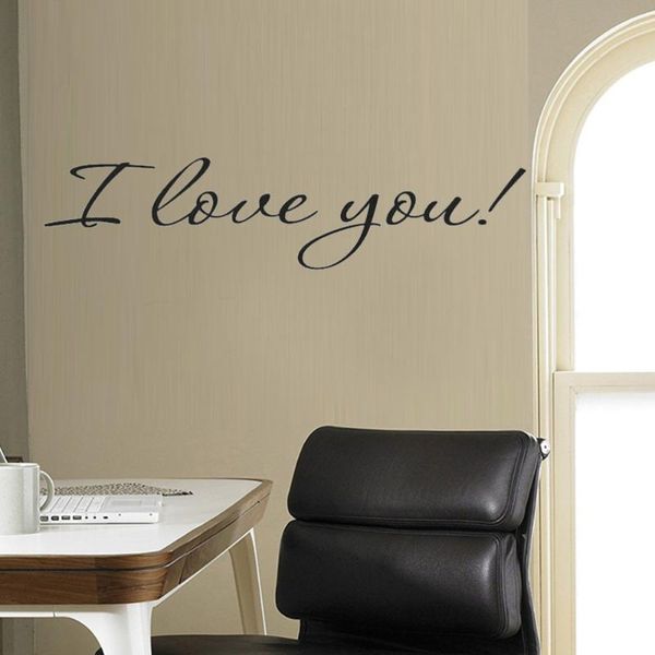 

love you quote art wall stickers decal room decor pvc removable wallpapers