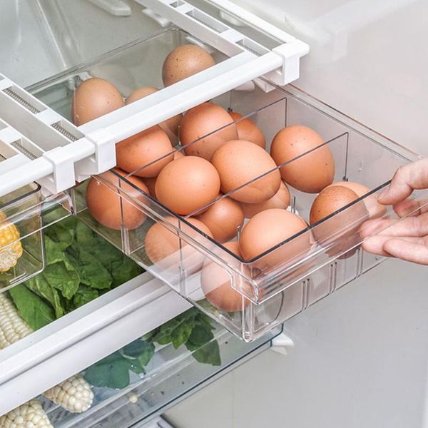 

storage bottles & jars plastic containers drawer organizer boxes box egg refrigerator transparent adjustable