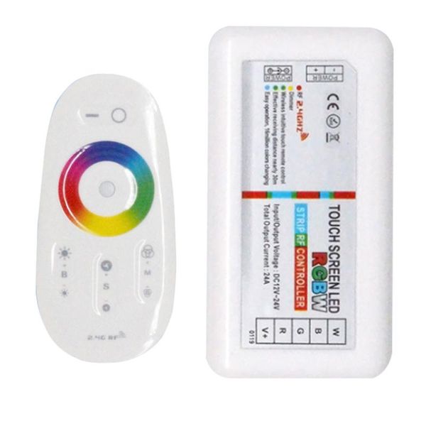 

touch screen led rgb / rgbw controller 2.4g wireless dc12-24v rf remote control for /rgbw strip controllers