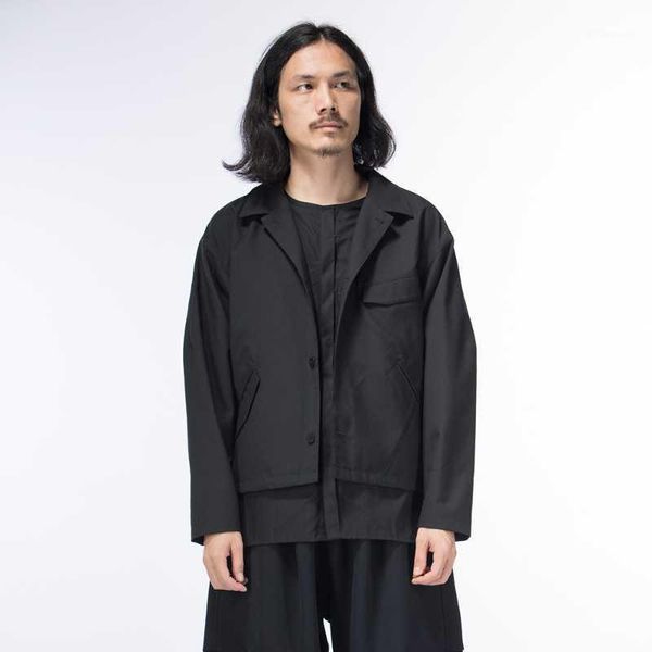 

men's jackets xs-6xl 2021 men clothing bigbang gd slim original design wool short long sleeve jacket coat plus size singer costumes, Black;brown