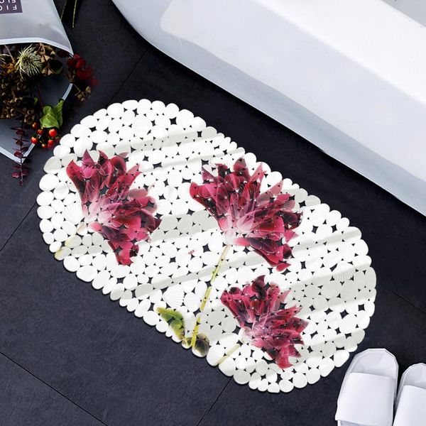 

bath mats pvc shower mat nonslip floor drunk safflower anti-slip bathroom