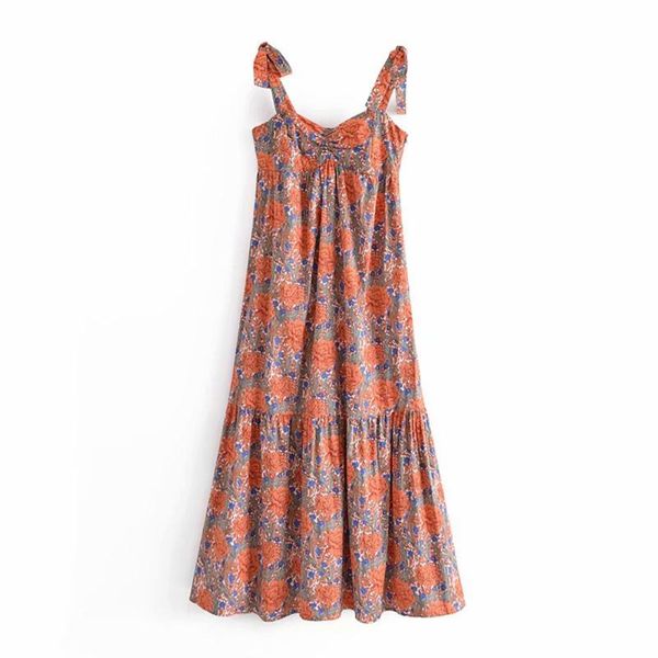 

casual dresses 2021 ladies multi floral print sleeveless maxi deep v-neck cotton bohemian sundress, Black;gray