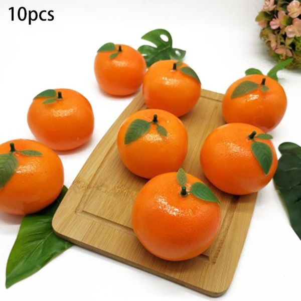 

party decoration 10pcs artificial lifelike simulation orange decorative fake fruit home decor diy wedding