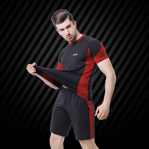 

tracksuits men's fitness large gym running quick dry three piece summer tight basketball suit, Gray