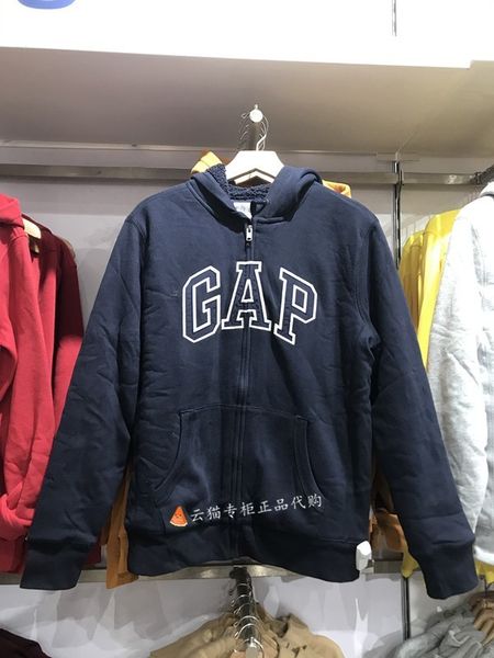 

brand hoodie gap men's imitation cashmere and 737399 2021 autumn new casual warm sweater, Black