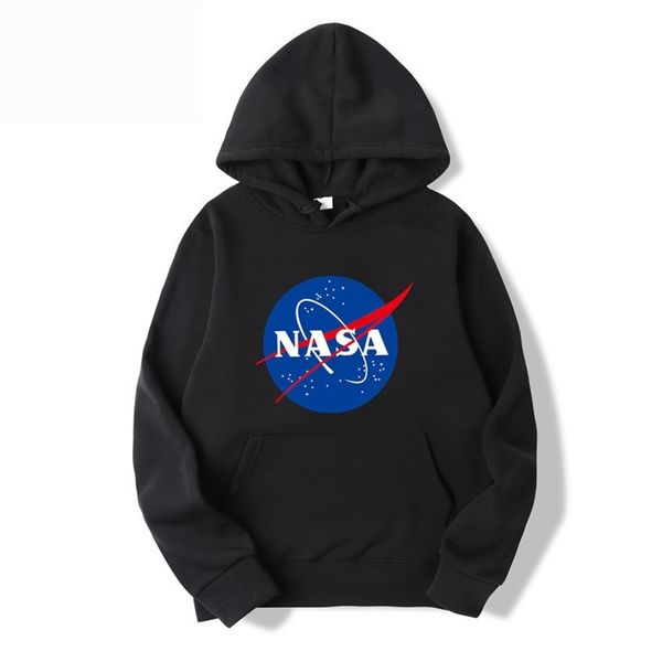

2021 fashion nasa series letter sports hooded two piece suit, Black