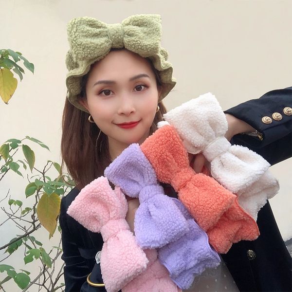 

wide brim headbands hair accessories bow headband elastic hair bands cross knotted diy wash face makeup hairbands coral fleece, Silver