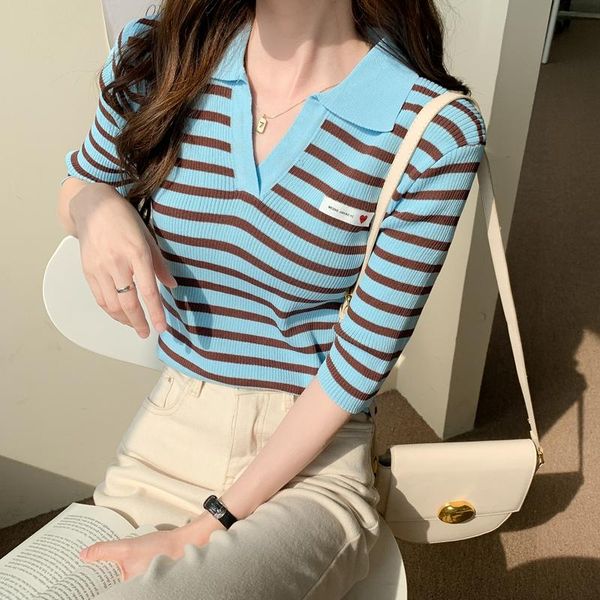 

women's polos ice silk 2021 summer t shirt women elasticity oversized t-shirt woman clothes female short sleeve tube knit, White