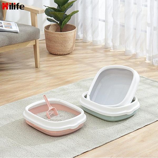 

anti-splash dog toilet cat tray with scoop pet bedpan 1 set excrement training sand litter box other supplies