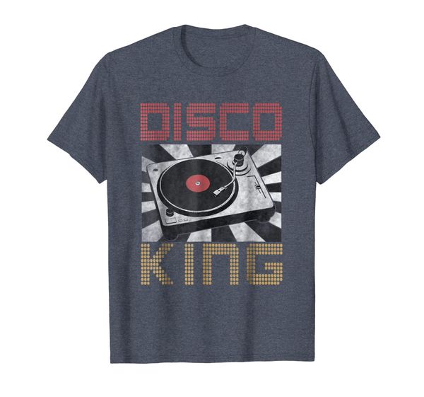 

disco king 1970s vintage 70s dance party t-shirt disco tee, White;black