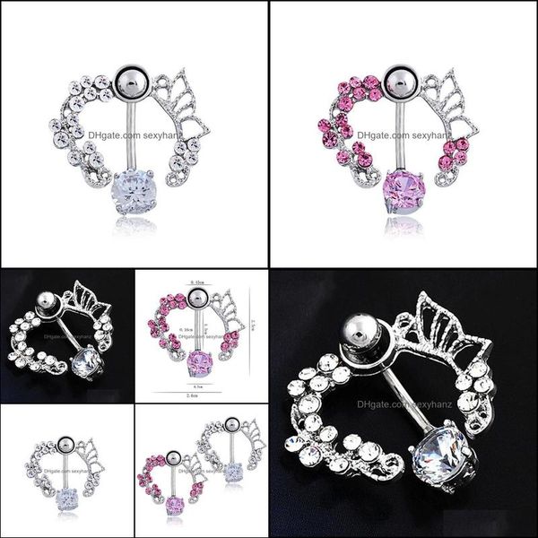 

other body jewelry hollow belly button rings piercing bars piercings navel gothic fine ik88 drop delivery 2021 fhzgy, Slivery;golden
