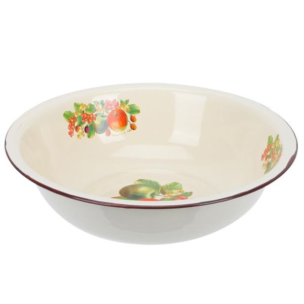 

bowls 1pc vintage enamelware old-fashioned dough making basin tableware (random style)
