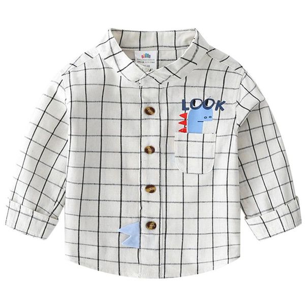 

children's cartoon shirt with long sleeves shirts, White;black