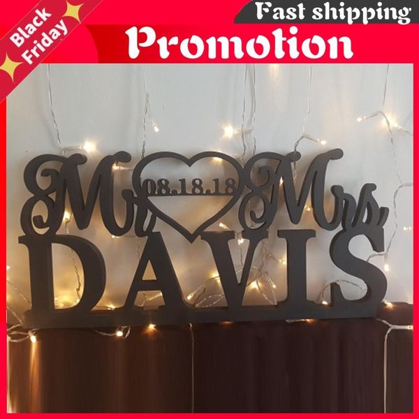 

novelty items custom wedding table logo and surname decorated with the of mr. mrs.