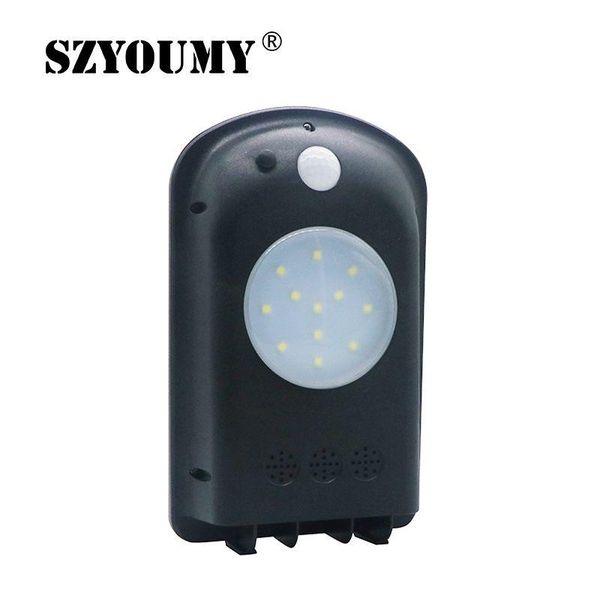 

solar lamps szyoumy wall clock light outdoor garden motion sensor 12 led street lighting 3 modes 2.4w spot lights