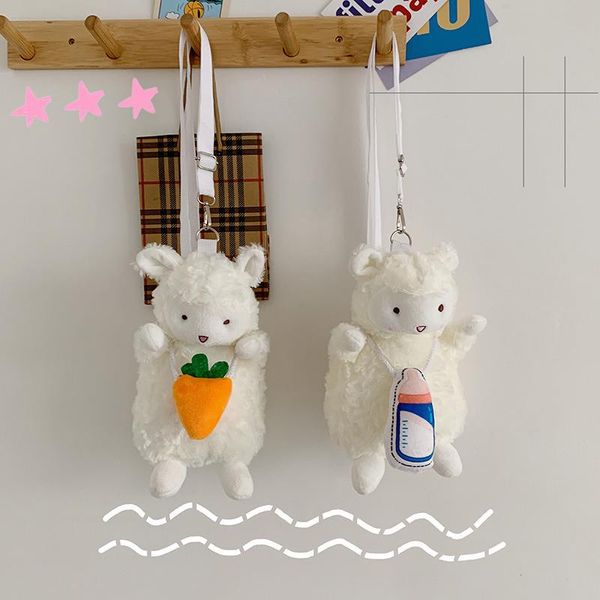 

new girls lovely cartoon plush smile bear cute one shoulder diagonal female bag plush doll bags animal handbag gift