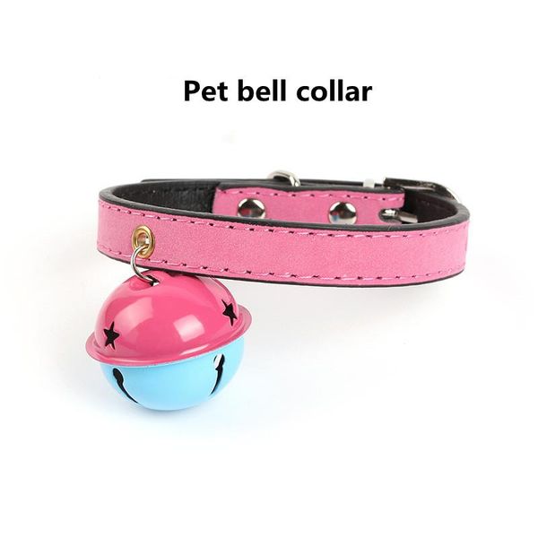 

cat collars & leads pet bell collar colorful leather material adjustable dog and simple durable exquisite supplies