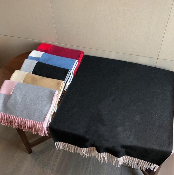 

designer shawls cashmere cotton pocket scarf ladies letter embroidery color pattern women winter warm soft shawl classic scarves 180*65cm, Blue;gray