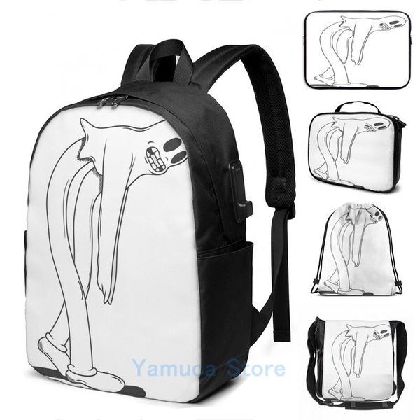 

backpack funny graphic print ghostemane mercury usb charge men school bags women bag travel laptop