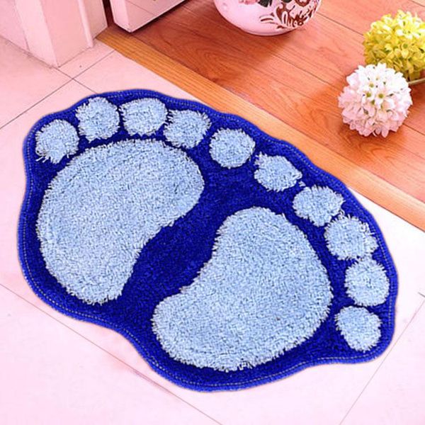 

bath mats multi colours flocking big feet area rugs carpet doormat cartoon floor mat absorbent bathroom foot pad rug 40x60cm