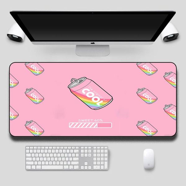 

mouse pads & wrist rests kawaii pad pink girl heart cute cola gamer notebook gaming accessories office desk keyboard carpet mat mousepad xxl