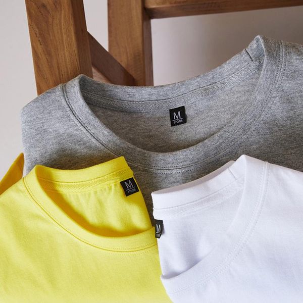 

women's t-shirt s-xxxl180g cotton women 2021 summer short-sleeved crew neck casual female clothing white pure black