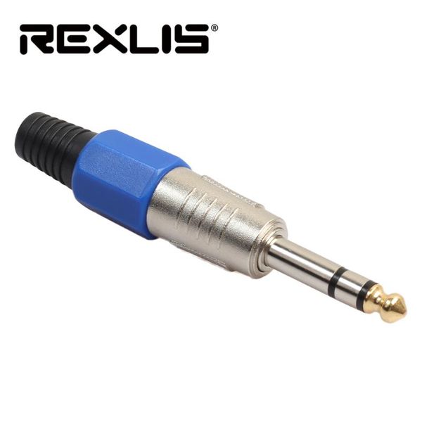 

smart power plugs rexlis 3pin stereo 6.35mm microphone jack plug-in connector 6.5mm audio 10 pcs/lot