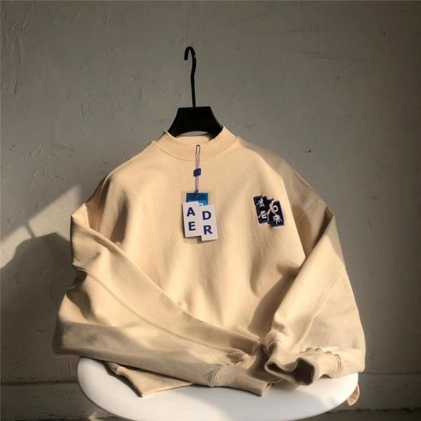 

men's hoodies & sweatshirts original brand letter split embroidered ader error men women crewneck 6th anniversary adererror hoodie, Black