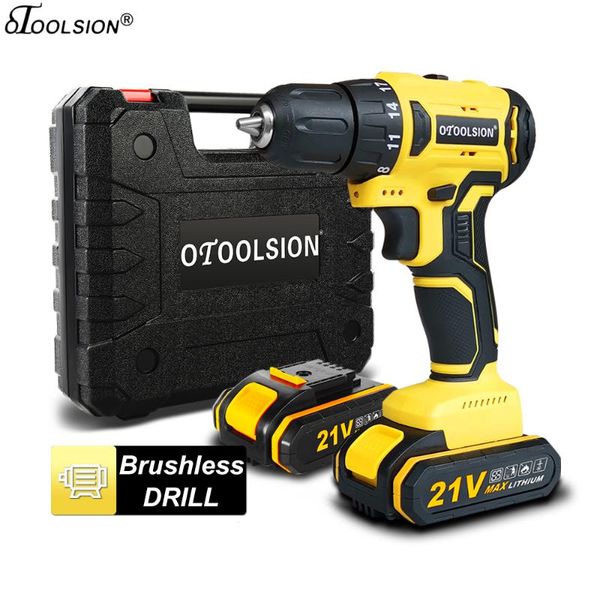 

professiona electric drills otoolsion 21v brushless drill mini wireless power driver cordless screwdriver rechargeable lithium-ion battery