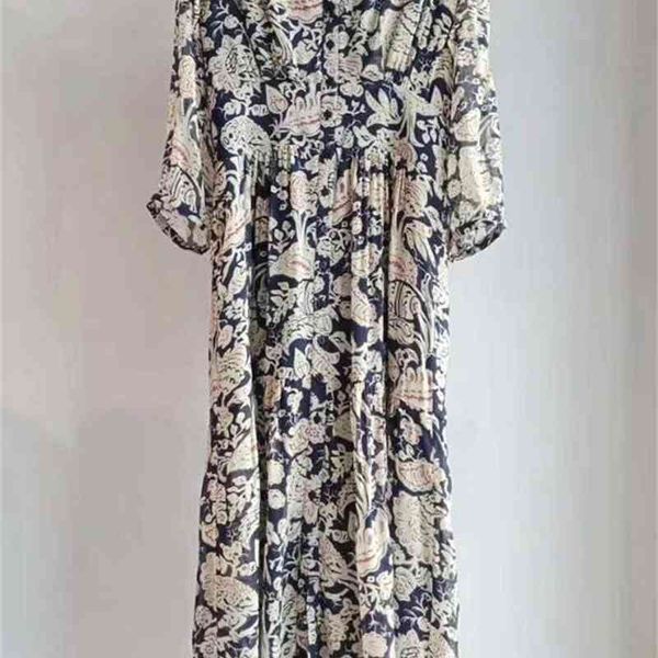 

dress 2021 autumn and winter printed ruffled v-neck three-quarter sleeves waist slim long women midi gsoc, Black;gray
