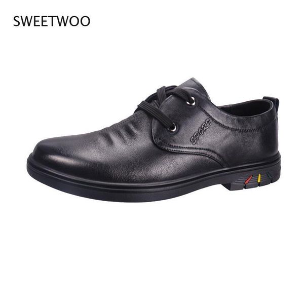 

dress shoes 2021 summer leather men's business breathable low casual work, Black