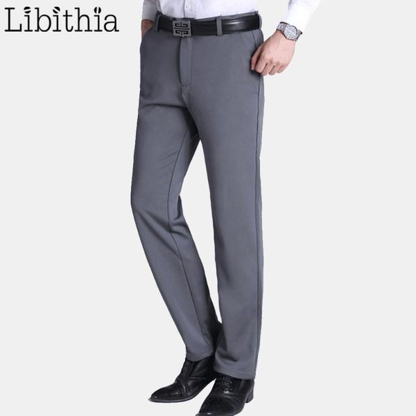 

men's suit pant straight type work pants big size 29-52 autumn spring dark grey light black navy blue clothes male r125 suits & blazers, White;black