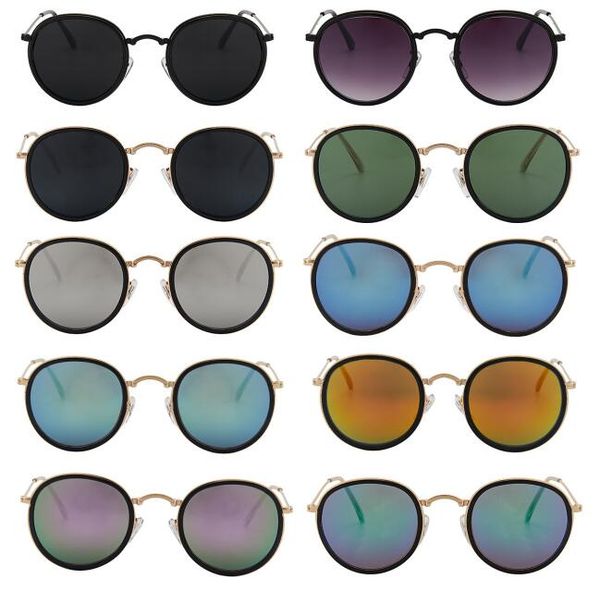 

fashion with logo designer brand r* sunglasses polarized ac lens classical pilot metal eyeglasses men women holiday beach sun glasses 12 col, Blue