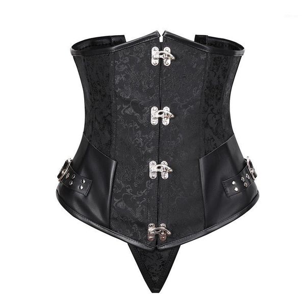 Bustiers Korsetts Baskische Kostüme Clubwear Gothic Damen Steel Steampunk Korsett Top Underbust Plus Size