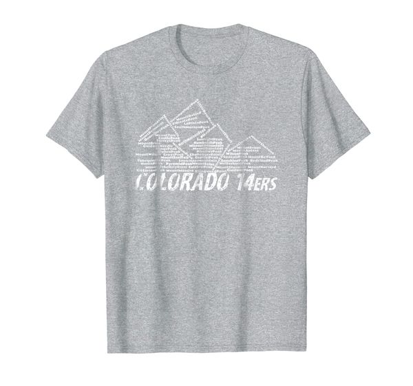 

colorado 14ers tshirt - fourteeners and high peaks tee, White;black