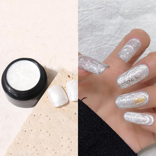 

nail gel 10ml winter art shell thread reflective polish glitter semi-permanent irregular pearly diy varnish uv, Red;pink