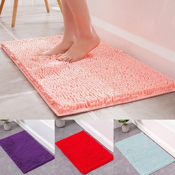 

bath mats soft shaggy microfiber floor mat corridor door non-slip bathroom rug absorbent kitchen mat/carpets