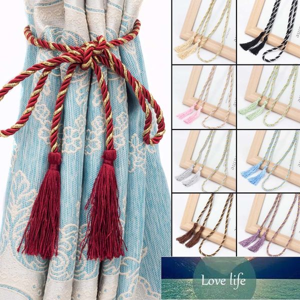 Peças curtinas 1 par cortina tassel tieback feitos artesanais cortina de franja laço backs poliéster cortinas bandagem casa decoração