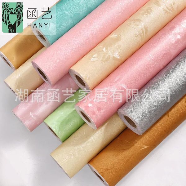 

wallpapers simple solid color embossing wall paper thickening european living room bedroom decoration self adhesive wallpaper